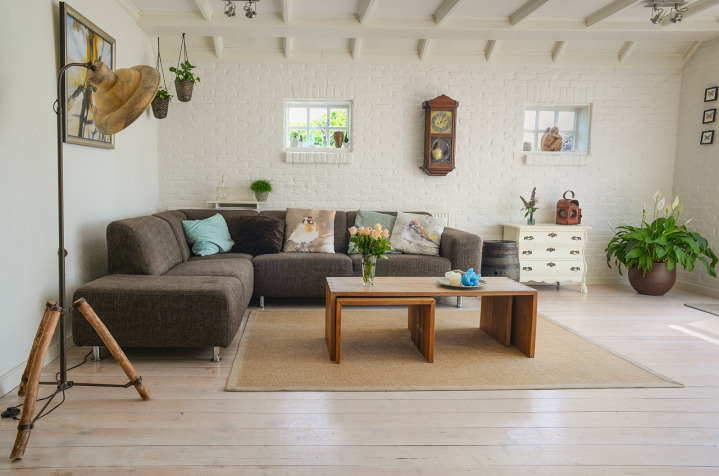 assembled furniture in apartment